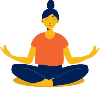 Mulher fazendo meditação