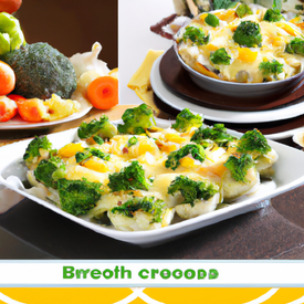 batata gratinada com brocolis