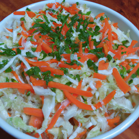 Salade repolho cru com cenoura