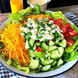 salada de legumes e verduras