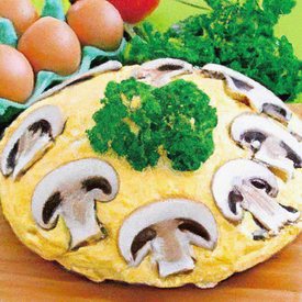 Omelete de Shimeji ao forno