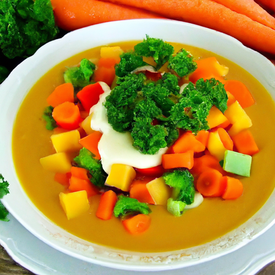 Sopa cremosa de vegetais