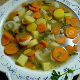 Sopa de legumes com musculo