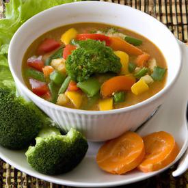 sopa de legumes com curry