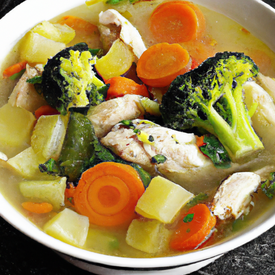 Sopa de frango com legumes