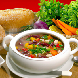 sopa de caldo de feijão com legumes
