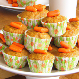 Bolinhos de cenoura na cupcake maker I britânia