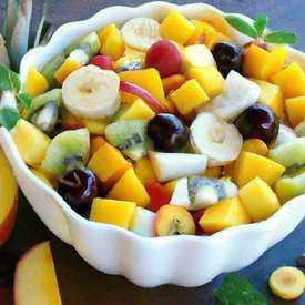 salada de frutas caseira
