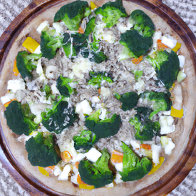 Pizza de couve flor ou brocolis