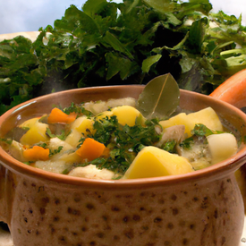 Sopa de legumes com cevada