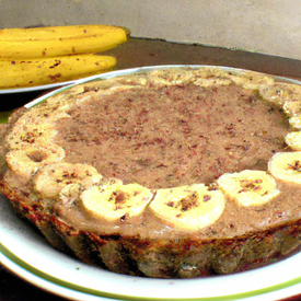 Torta de banana crocante