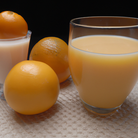 Suco de laranja com iogurte