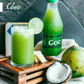 Suco verde de água de coco