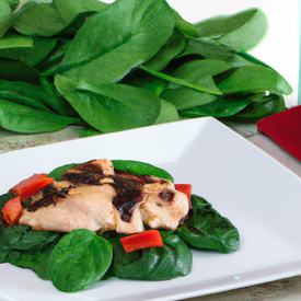 Balsamic Chicken with Baby Spinach