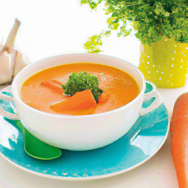 sopa de cenoura e gengibre
