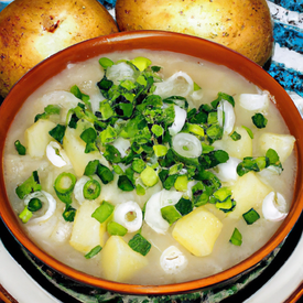 sopa de cebola com batata