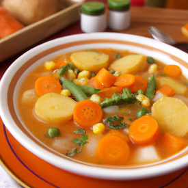 Sopa de legumes com feijão
