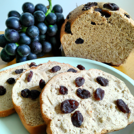 Pão de fibras e uva passa sem semente, sem açúcar (130)