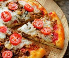 foto da receita Pizza de carne low carb