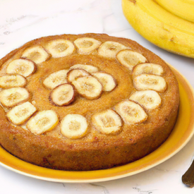 Torta de Banana com pão de forma