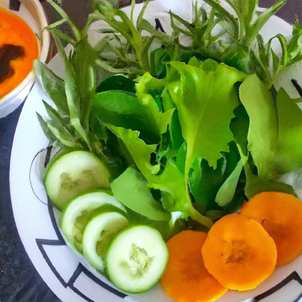 foto da receita Salada de alface,   rúcula,   pepino e cenoura
