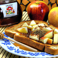 foto da receita Torrada com maçã e mel