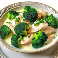 foto da receita Iscas de frango com brócolis e couve-flor